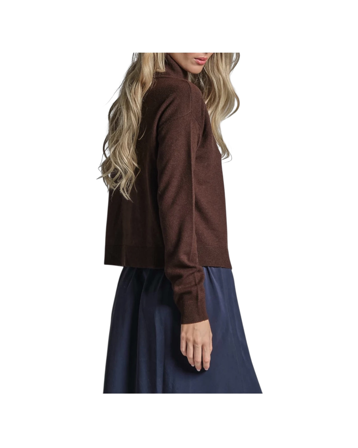 Maglione in lana mercerizzata Brown JEANNA WMCC29 IMPURE 