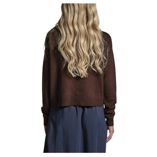 Maglione in lana mercerizzata Brown JEANNA WMCC29 IMPURE 