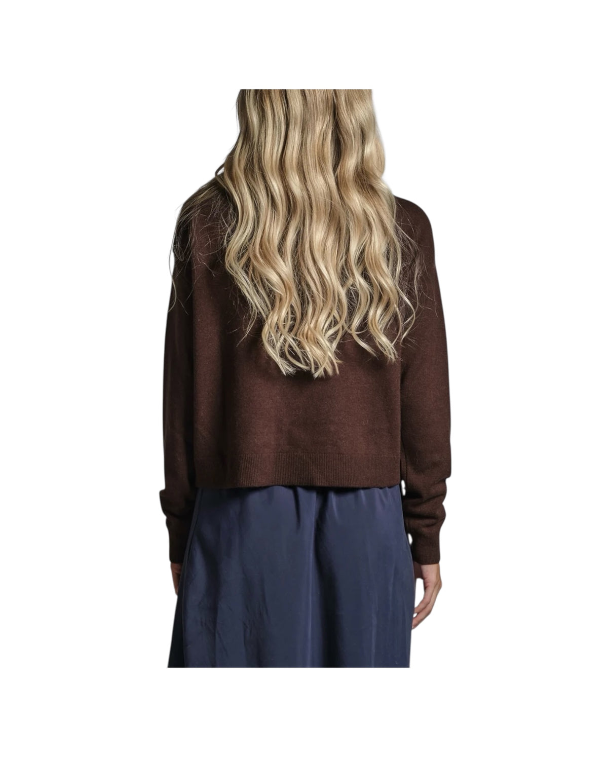 Maglione in lana mercerizzata Brown JEANNA WMCC29 IMPURE 