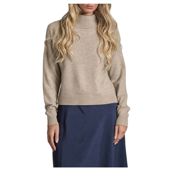 Maglia in lana mercerizzata Beige JEANNA WMCC51 IMPURE 