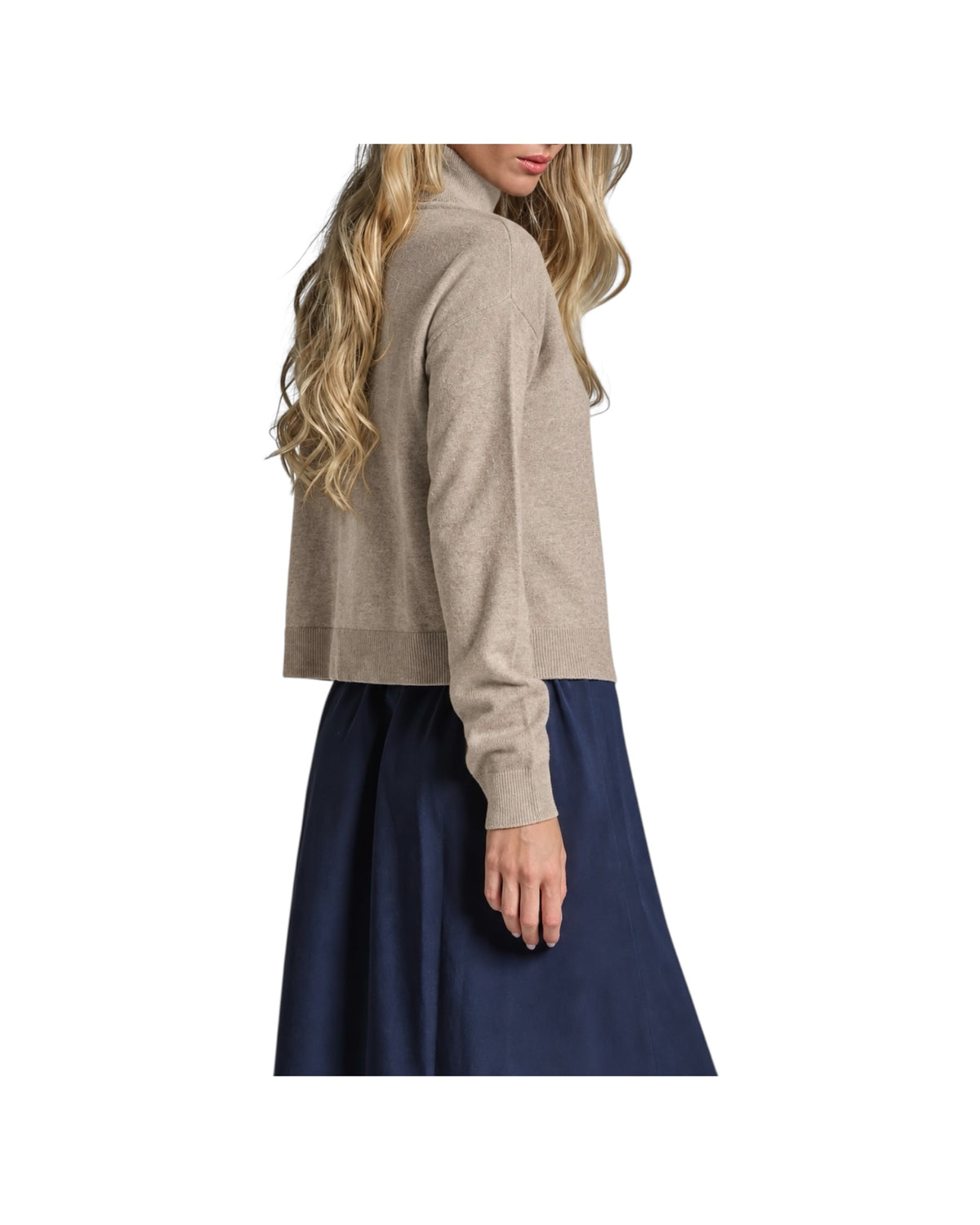 Maglia in lana mercerizzata Beige JEANNA WMCC51 IMPURE 