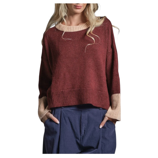 Maglia girocollo in misto lana Wine MALI APV118 IMPURE 