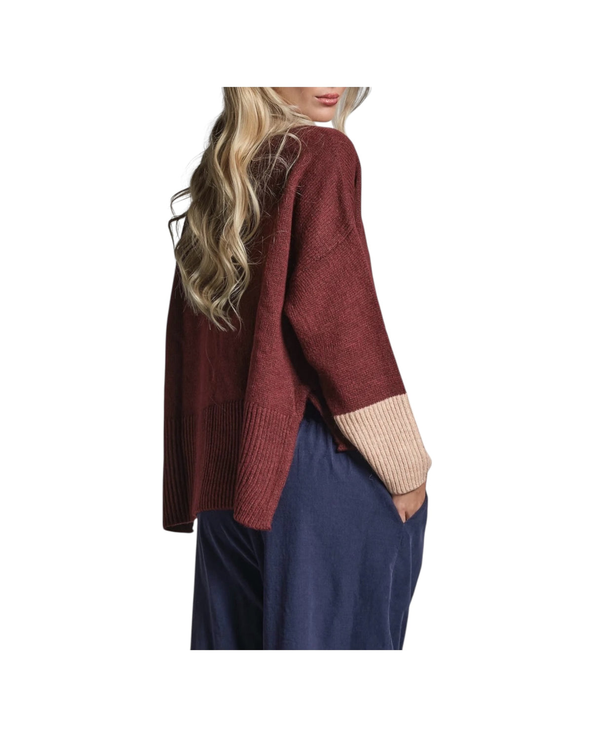 Maglia girocollo in misto lana Wine MALI APV118 IMPURE 