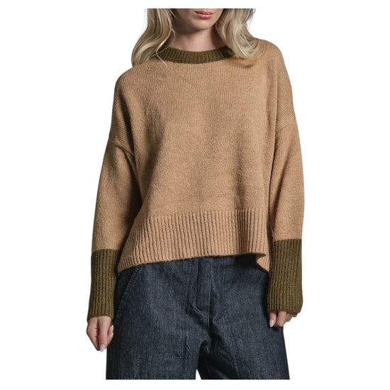 Maglia girocollo in misto lana Beige MALI APVC51 IMPURE 