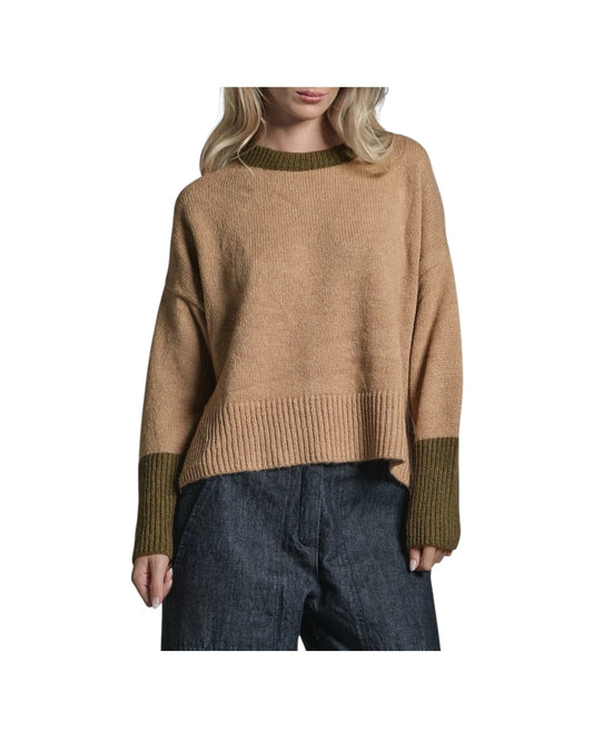Maglia girocollo in misto lana Beige MALI APVC51 IMPURE 