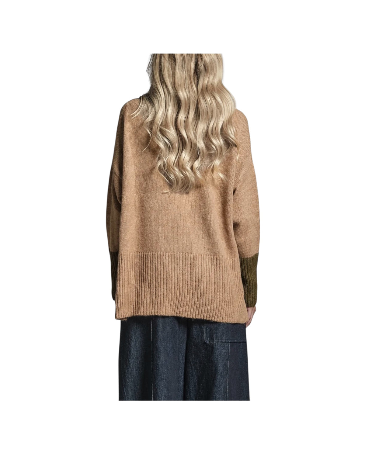 Maglia girocollo in misto lana Beige MALI APVC51 IMPURE 