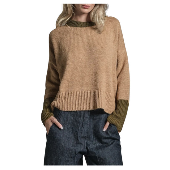 Maglia girocollo in misto lana Beige MALI APVC51 IMPURE 