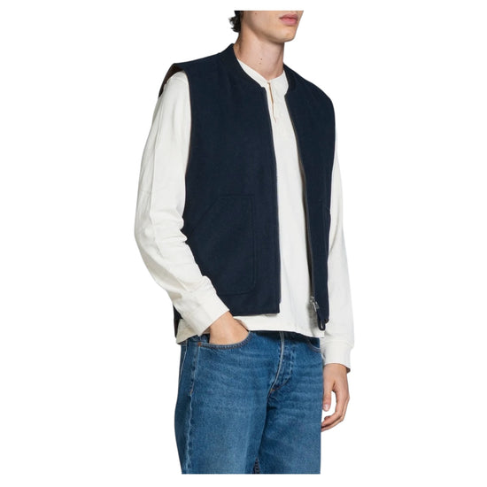 Gilet reversibile misto lana Navy MARTIN MWOC01 IMPURE 