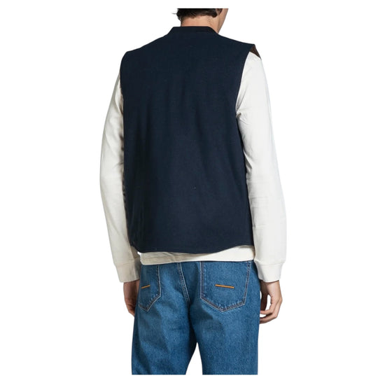 Gilet reversibile misto lana Navy MARTIN MWOC01 IMPURE 