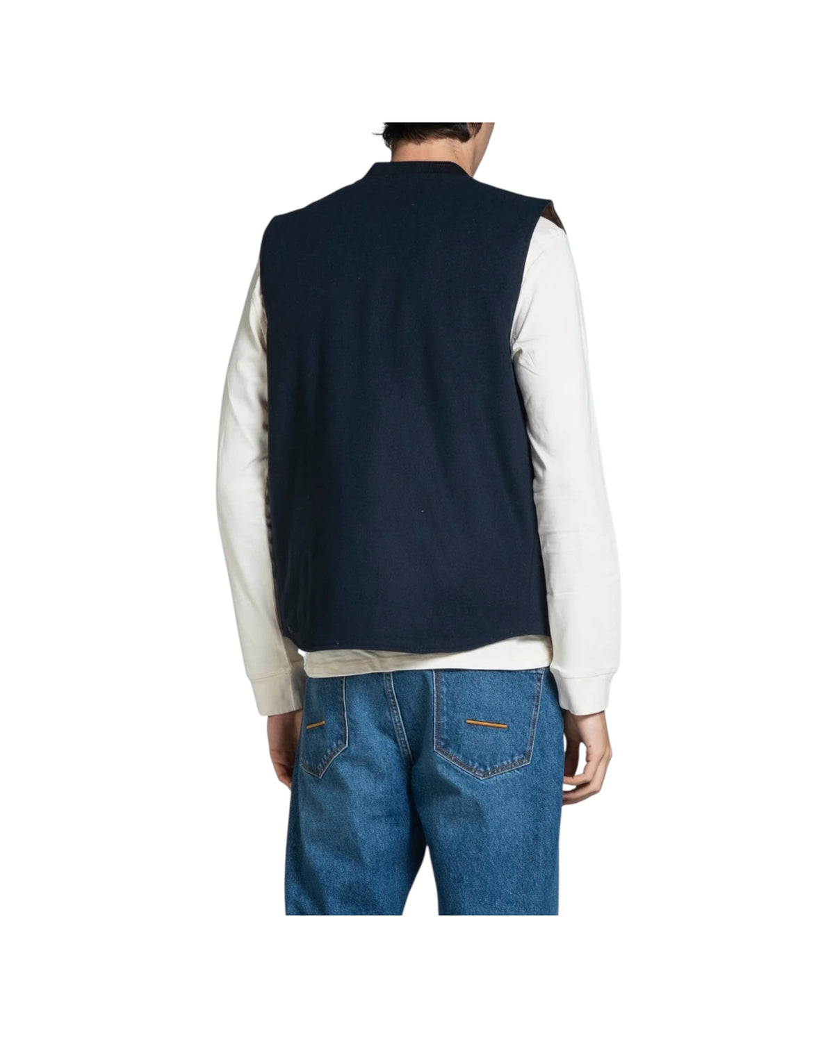 Gilet reversibile misto lana Navy MARTIN MWOC01 IMPURE 