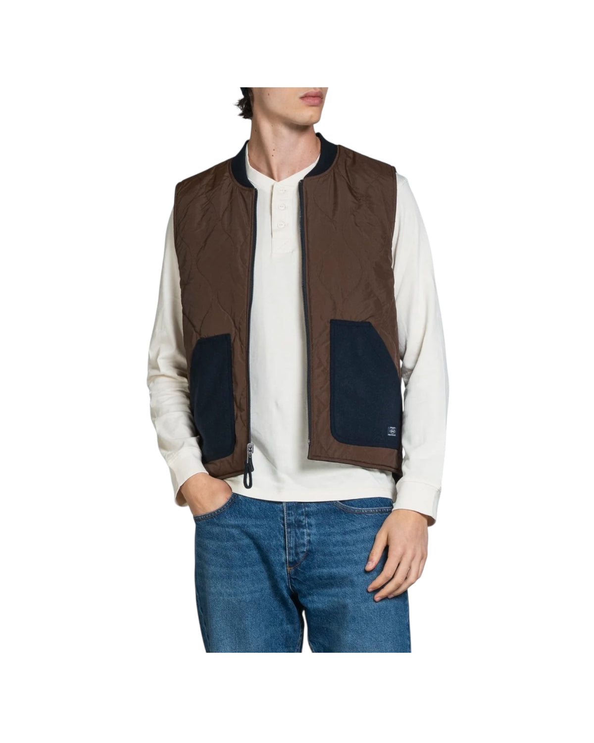 Gilet reversibile misto lana Navy MARTIN MWOC01 IMPURE 