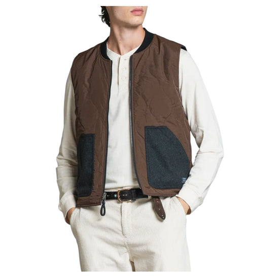 Gilet reversibile misto lana Castel rock MARTIN MWOC02 IMPURE 