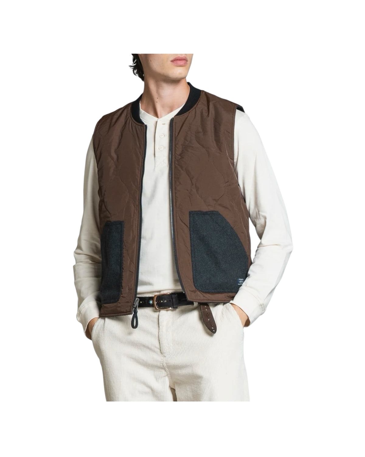 Gilet reversibile misto lana Castel rock MARTIN MWOC02 IMPURE 