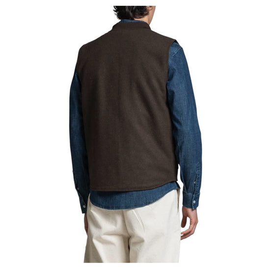 Gilet reversibile misto lana Brown MARTIN MWOC29 IMPURE 