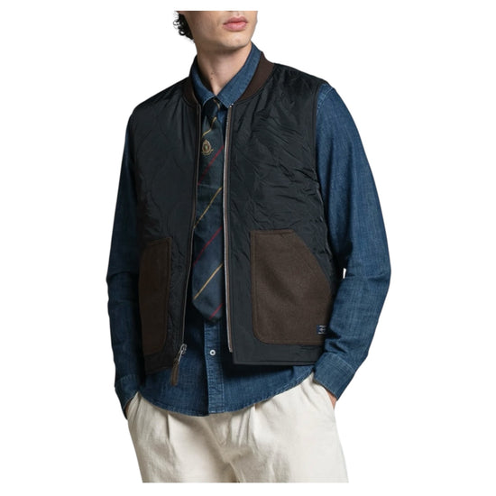 Gilet reversibile misto lana Brown MARTIN MWOC29 IMPURE 
