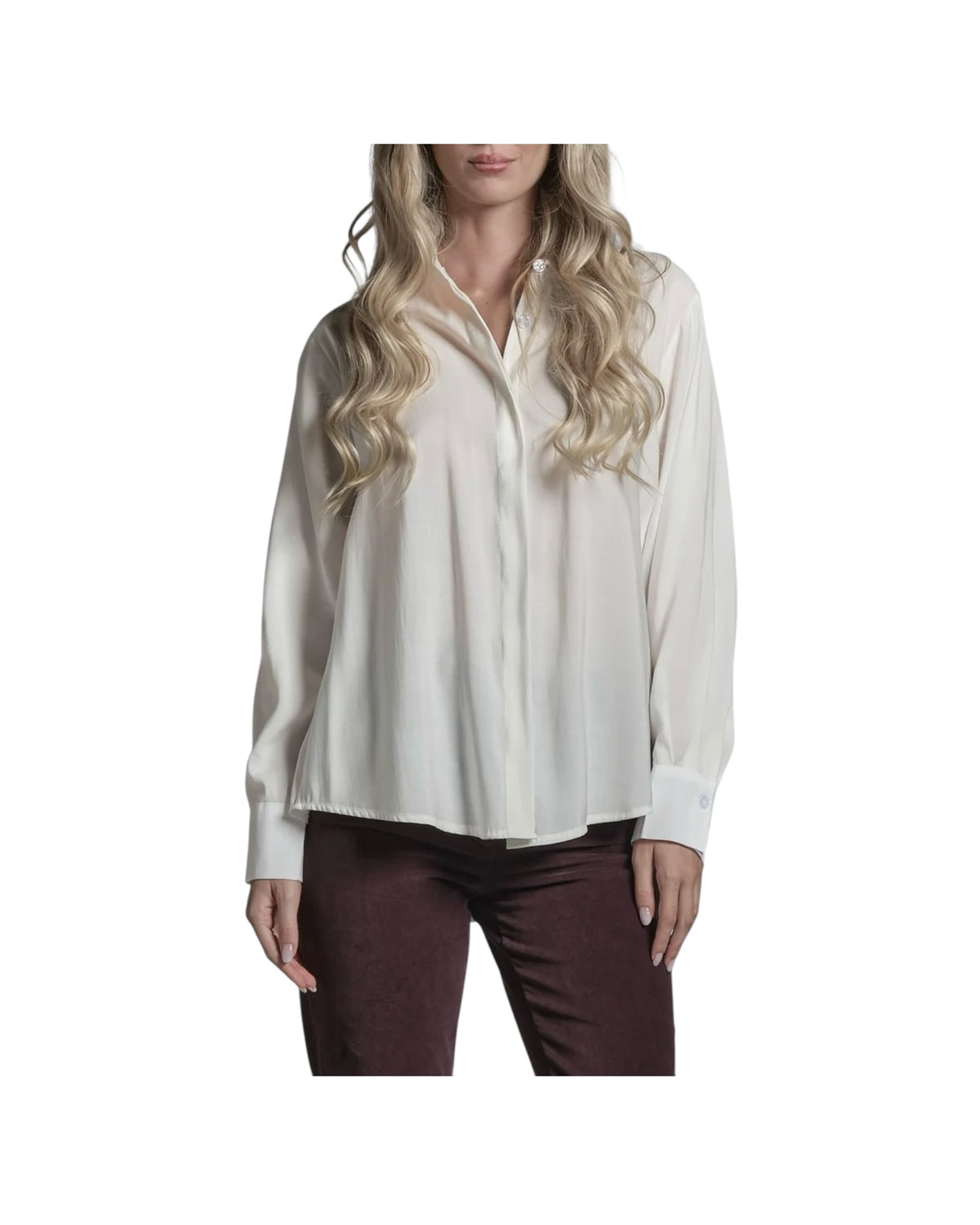 Camicia in misto modal White MYRA MXDC24 IMPURE 