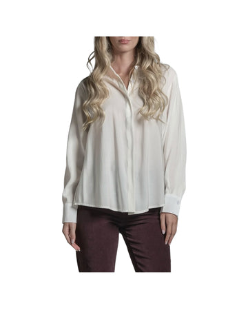 Camicia in misto modal White MYRA MXDC24 IMPURE 