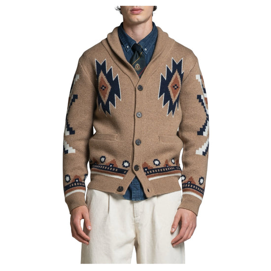 Cardigan Jacquard Almond SAWYER WN5244 IMPURE 