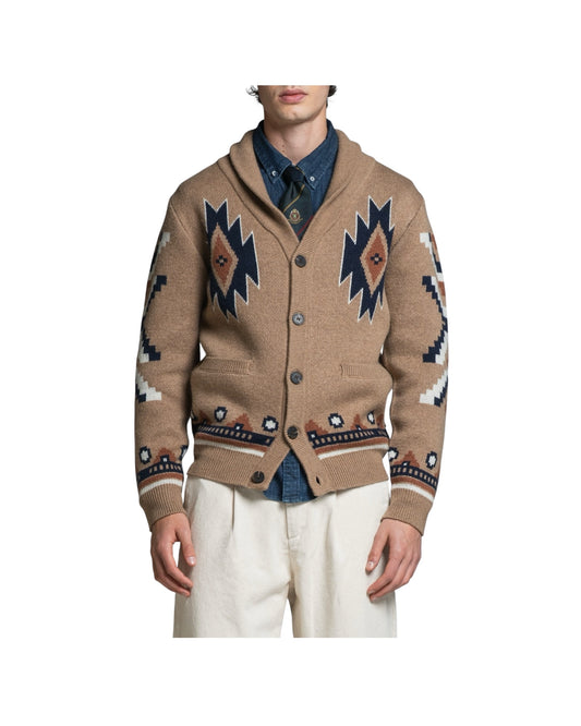 Cardigan Jacquard Almond SAWYER WN5244 IMPURE 