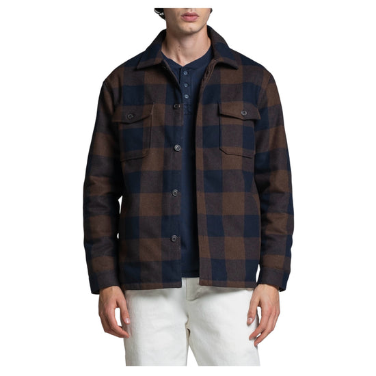 Overshirt Navy Check STAN4646 FLA113 IMPURE 