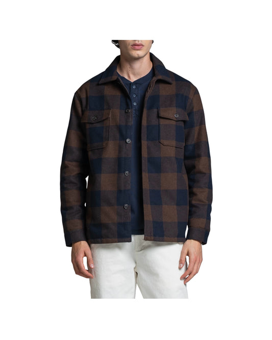 Overshirt Navy Check STAN4646 FLA113 IMPURE 
