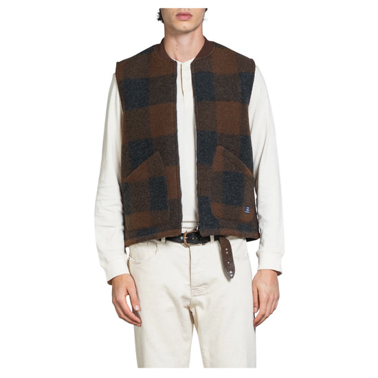 Gilet Terry Brown check TERRY102 MWB189 IMPURE 