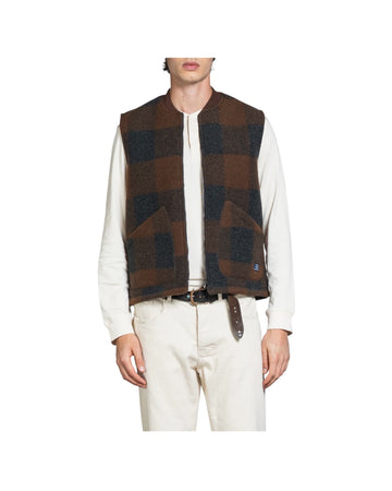 Gilet Terry Brown check TERRY102 MWB189 IMPURE 