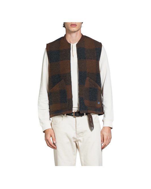 Gilet Terry Brown check TERRY102 MWB189 IMPURE 