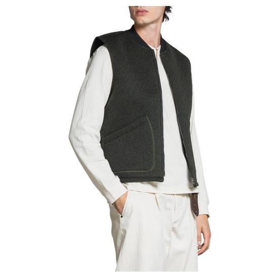 Gilet Terry Spigato Military Green TERRY104 MWBC03 IMPURE 