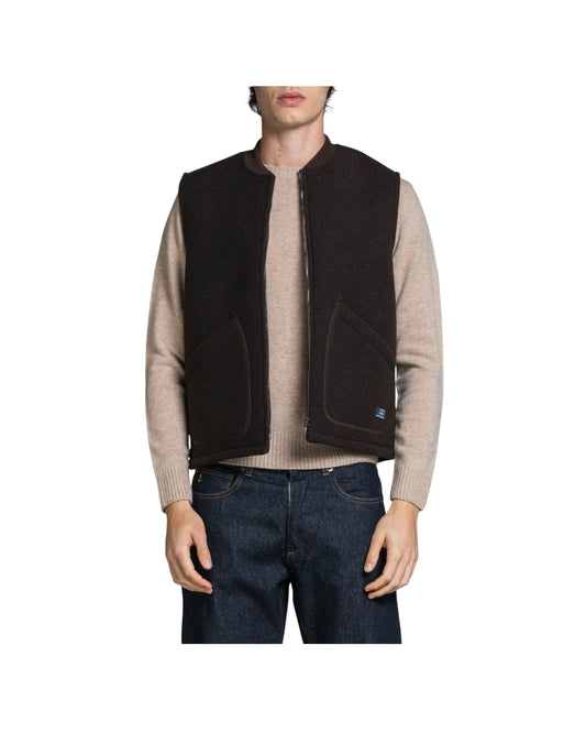 Gilet in lana cotta Brown TERRY MWBC29 IMPURE 