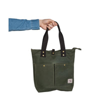 Borsa Waxed Military green