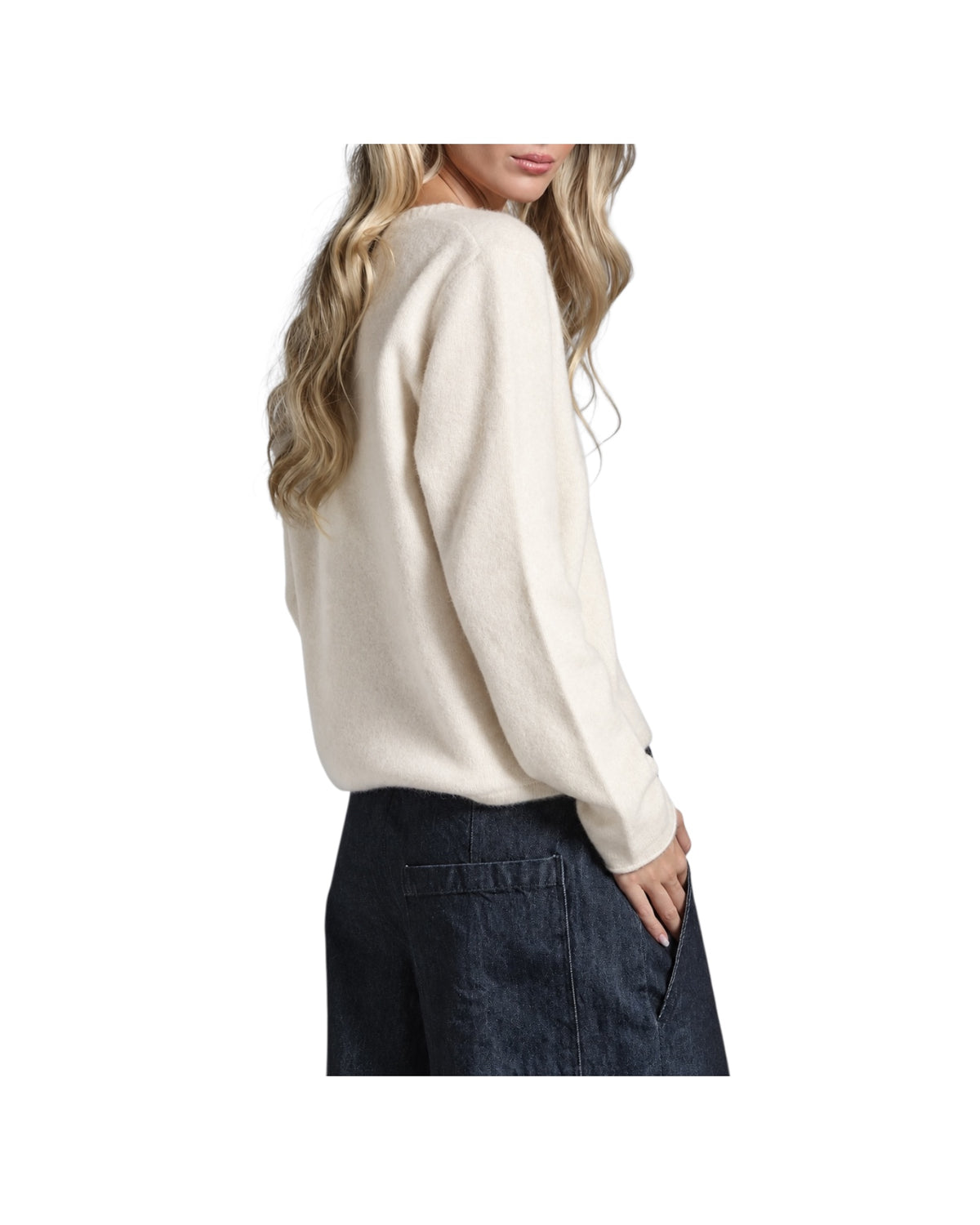 Maglia in misto alpaca Ecru VIDA ALPC56 IMPURE 