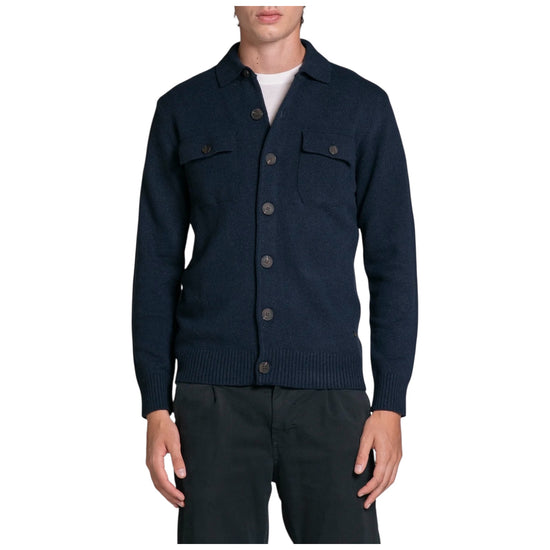 Overshirt in lana Navy ZACK WN8C01 IMPURE 