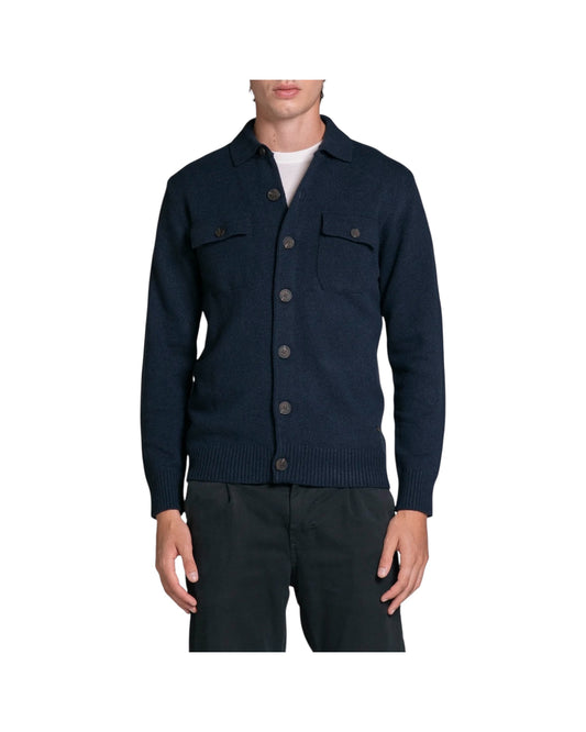 Overshirt in lana Navy ZACK WN8C01 IMPURE 