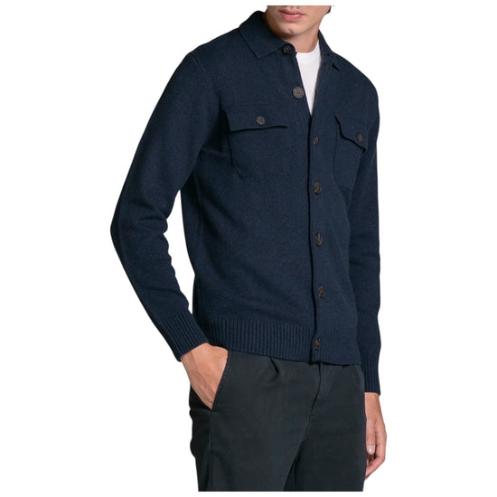 Overshirt in lana Navy ZACK WN8C01 IMPURE 
