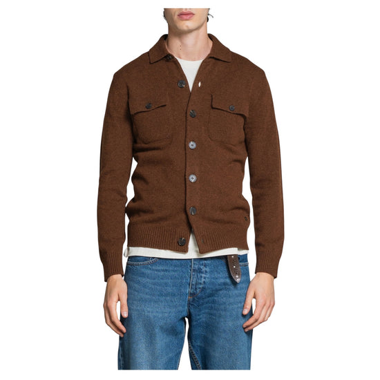 Overshirt in lana Tobacco ZACK WN8C50 IMPURE 
