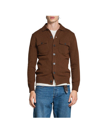 Overshirt in lana Tobacco ZACK WN8C50 IMPURE 