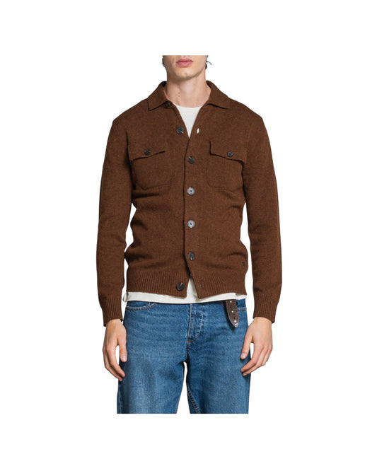 Overshirt in lana Tobacco ZACK WN8C50 IMPURE 
