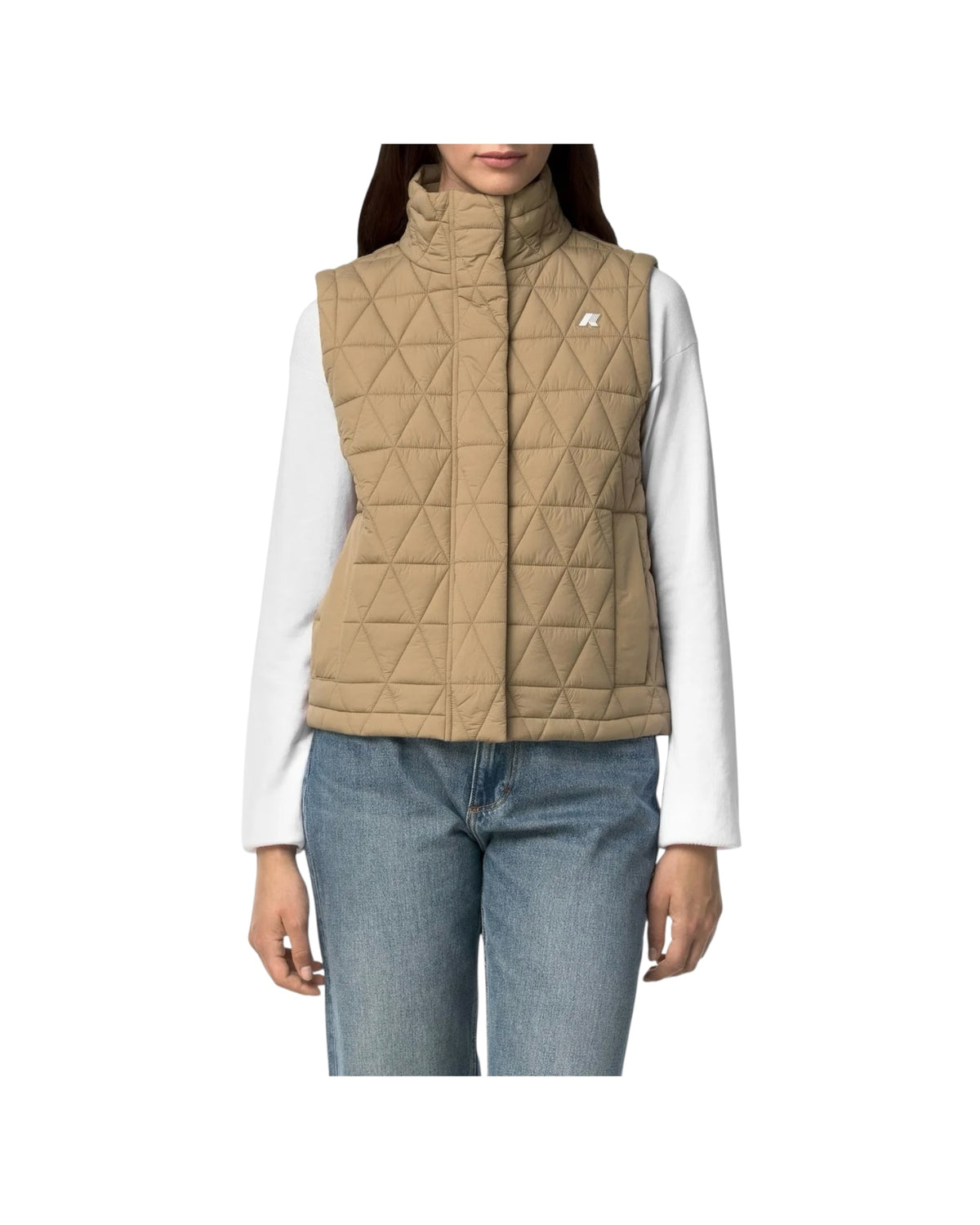 Gilet trapuntato impermeabile Beige Kaki K31511W 677 K-WAY 