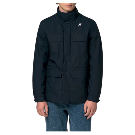 Field Jacket in cotone e nylon Blue depth K4157EW K89 K-WAY 