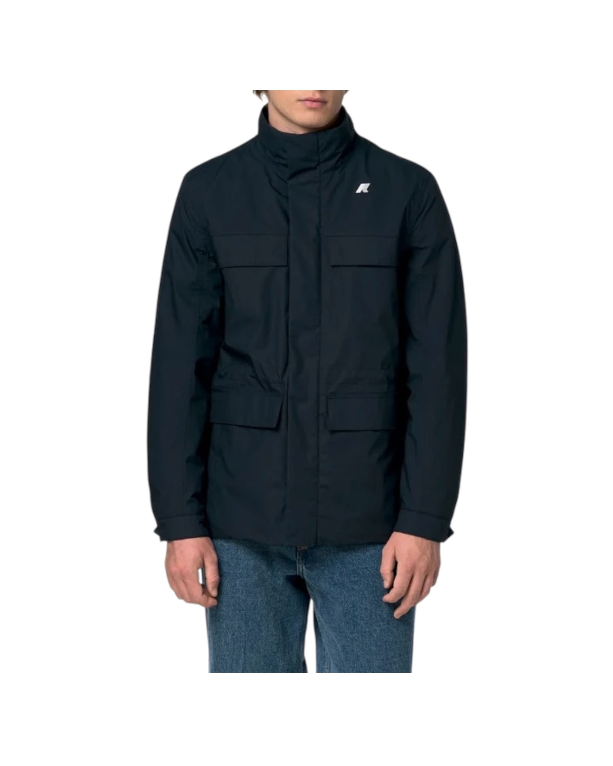 Field Jacket in cotone e nylon Blue depth K4157EW K89 K-WAY 