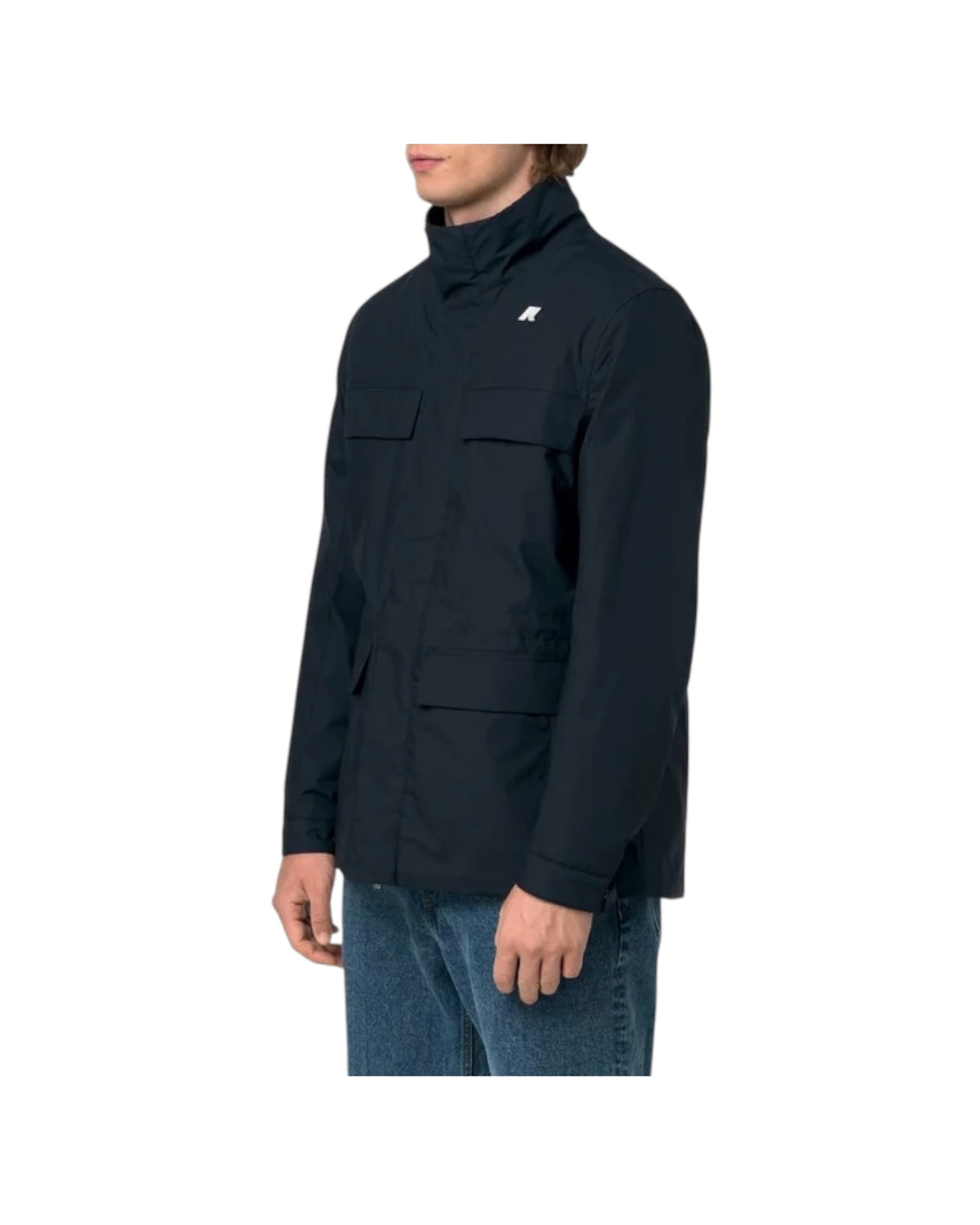 Field Jacket in cotone e nylon Blue depth K4157EW K89 K-WAY 