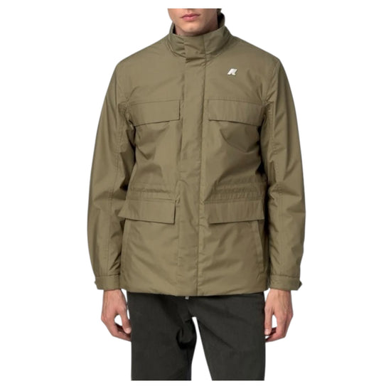 Fiel Jacket in cotone e nylon Green army K4157EW XBE K-WAY 