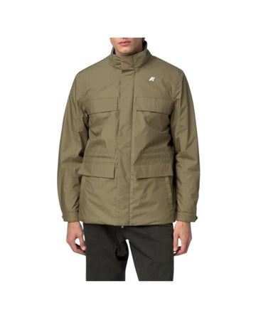 Fiel Jacket in cotone e nylon Green army K4157EW XBE K-WAY 
