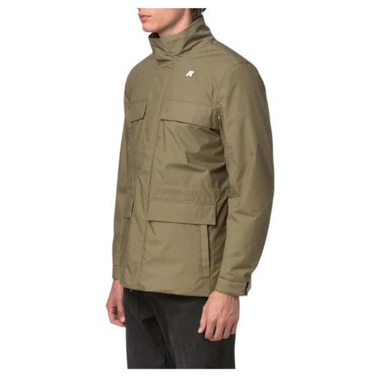 Fiel Jacket in cotone e nylon Green army K4157EW XBE K-WAY 