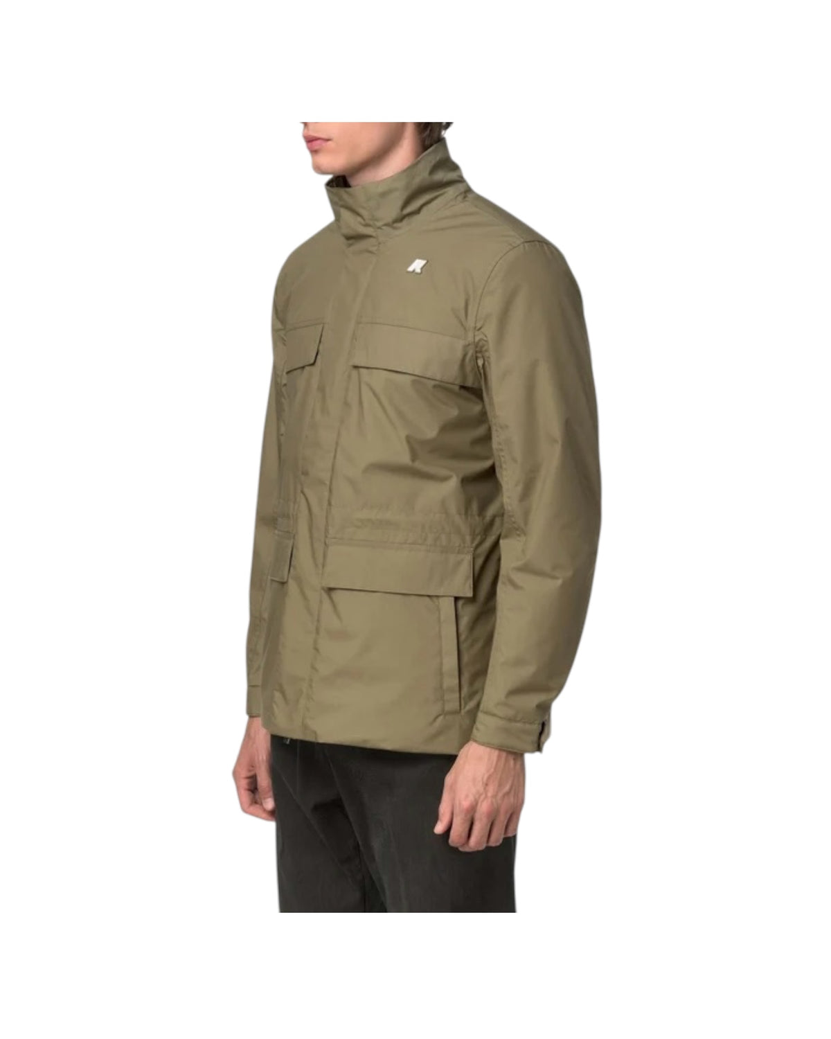 Fiel Jacket in cotone e nylon Green army K4157EW XBE K-WAY 