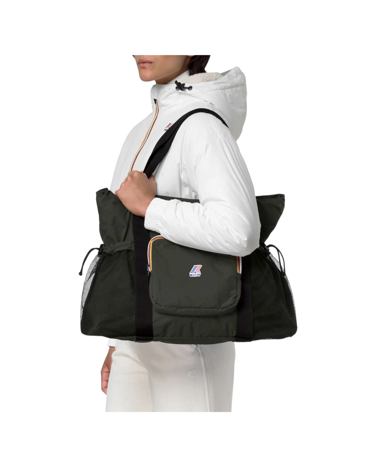 Tote Bag impermeabile Green Blackish K51479W WMR K-WAY 