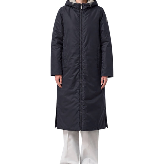 Giacca lunga Black greyish bicolor fur K61433W DDM K-WAY 