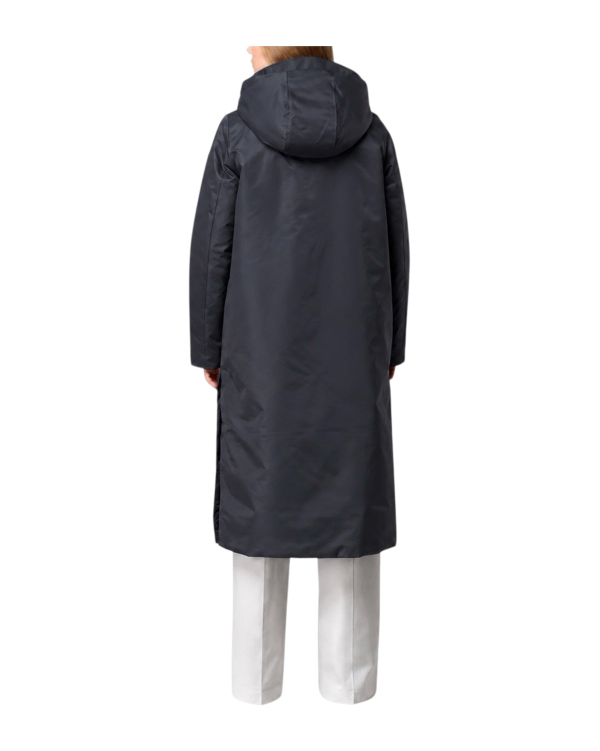 Giacca lunga Black greyish bicolor fur K61433W DDM K-WAY 
