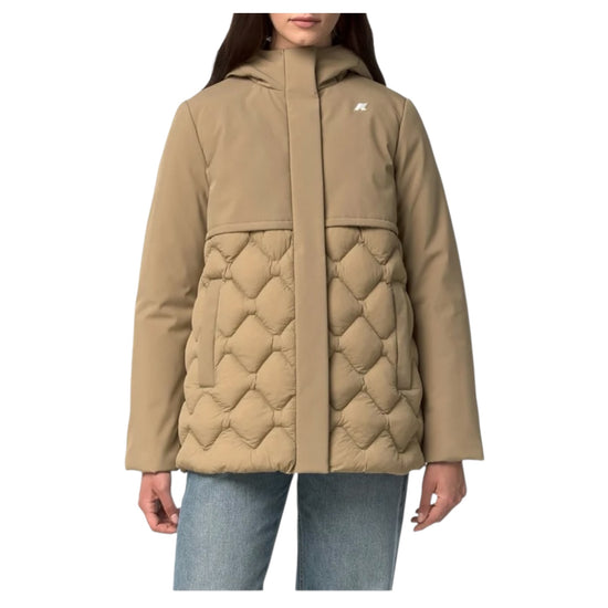 Giacca imbottita idrorepellente Beige K8161DW 677 K-WAY 